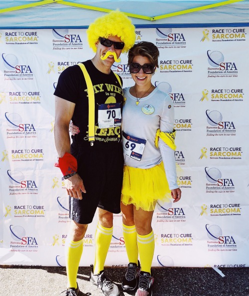 Wes and Nicole raising money for sarcoma research and education at the Race to Cure Sarcoma Denver.